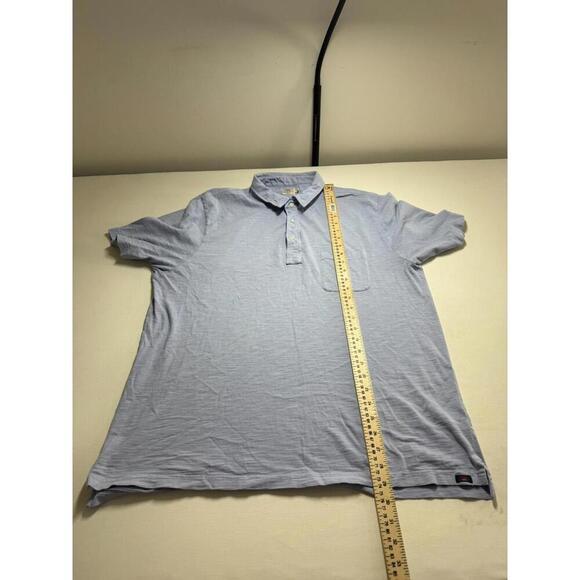 Faherty Polo Shirt Lightweight Sunwashed Organic Cotton Comfort Light Blue XL - Picture 7 of 9